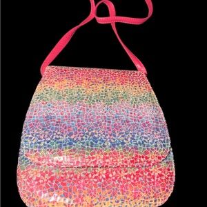 J Renee Crossbody Purse Multicolor Mosaic Pattern Small Shoulder Bag Womens